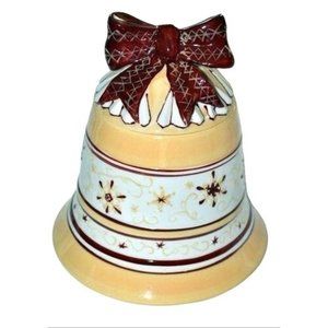 Villeroy & Boch Christmas Toy's Fantasy 7.5" Beige Bell with Lid #5712